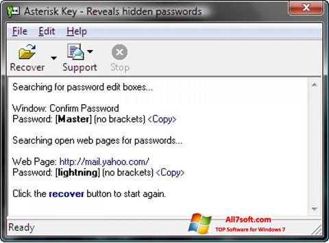ภาพหน้าจอ Asterisk Key สำหรับ Windows 7