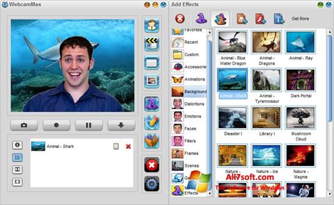 ภาพหน้าจอ WebcamMax สำหรับ Windows 7