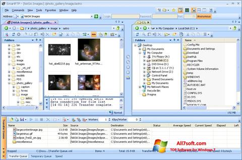 ภาพหน้าจอ SmartFTP สำหรับ Windows 7