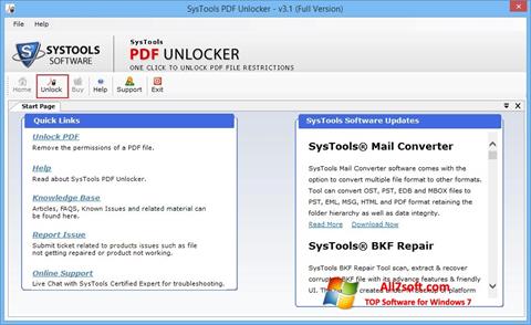 ภาพหน้าจอ PDF Unlocker สำหรับ Windows 7