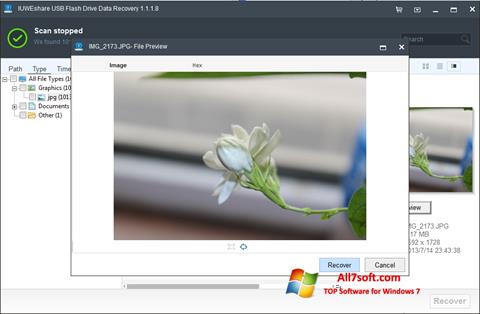 ภาพหน้าจอ USB Flash Drive Recovery สำหรับ Windows 7
