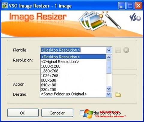 ภาพหน้าจอ VSO Image Resizer สำหรับ Windows 7