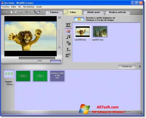 ภาพหน้าจอ WinDVD Creator สำหรับ Windows 7