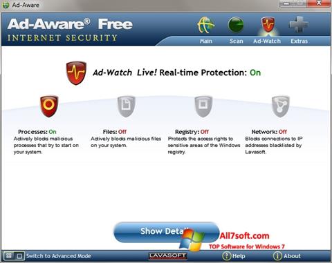 ภาพหน้าจอ Ad-Aware สำหรับ Windows 7