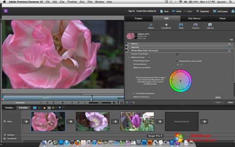 ภาพหน้าจอ Adobe Premiere Elements สำหรับ Windows 7