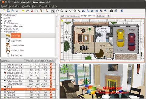 ภาพหน้าจอ Sweet Home 3D สำหรับ Windows 7