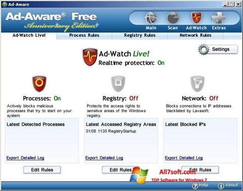 ภาพหน้าจอ Ad-Aware Free สำหรับ Windows 7