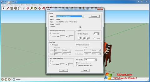 ภาพหน้าจอ SketchUp Make สำหรับ Windows 7