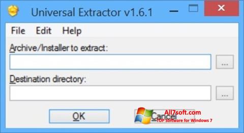 ภาพหน้าจอ Universal Extractor สำหรับ Windows 7