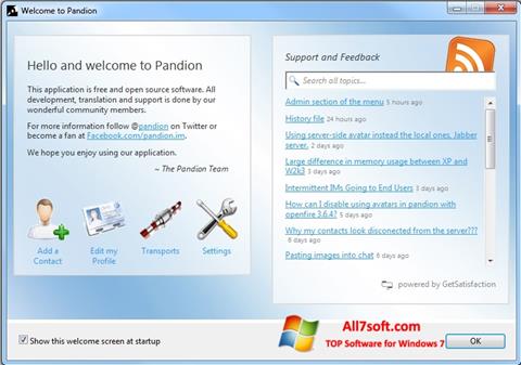 ภาพหน้าจอ Pandion สำหรับ Windows 7