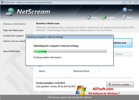 ภาพหน้าจอ NetScream สำหรับ Windows 7