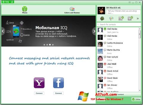 ภาพหน้าจอ ICQ สำหรับ Windows 7