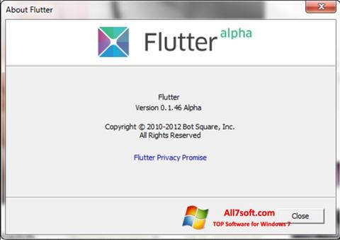 ภาพหน้าจอ Flutter สำหรับ Windows 7