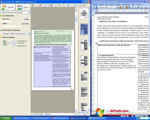 ภาพหน้าจอ ABBYY PDF Transformer สำหรับ Windows 7