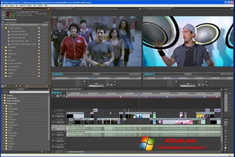 ภาพหน้าจอ Adobe Premiere Pro สำหรับ Windows 7