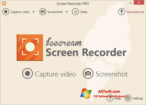 ภาพหน้าจอ Icecream Screen Recorder สำหรับ Windows 7