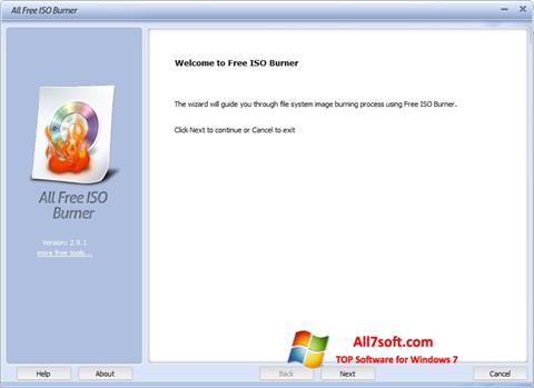 ภาพหน้าจอ ISO Burner สำหรับ Windows 7
