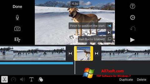 ภาพหน้าจอ iMovie สำหรับ Windows 7