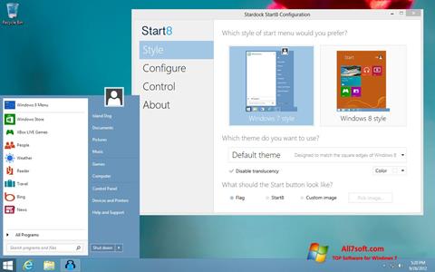 ภาพหน้าจอ Start8 สำหรับ Windows 7