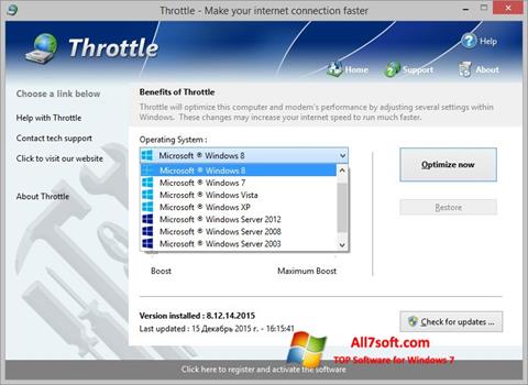 ภาพหน้าจอ Throttle สำหรับ Windows 7