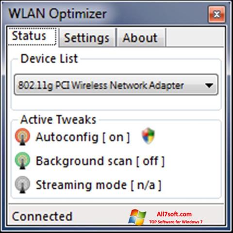 ภาพหน้าจอ WLAN Optimizer สำหรับ Windows 7