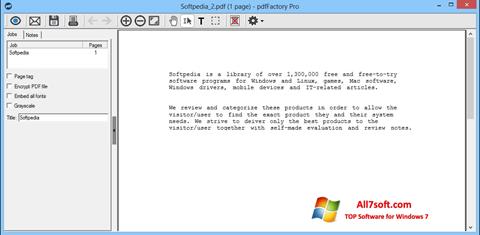 ภาพหน้าจอ pdfFactory Pro สำหรับ Windows 7