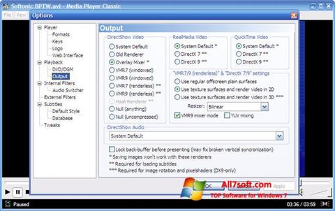ภาพหน้าจอ Media Player Classic สำหรับ Windows 7