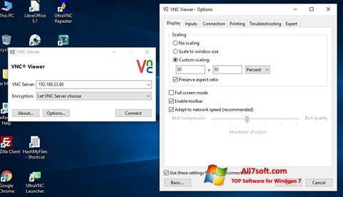 ภาพหน้าจอ VNC สำหรับ Windows 7