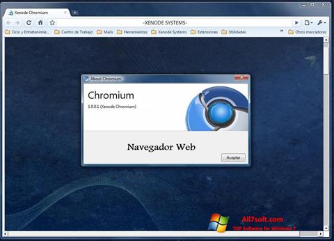 ภาพหน้าจอ Chromium สำหรับ Windows 7