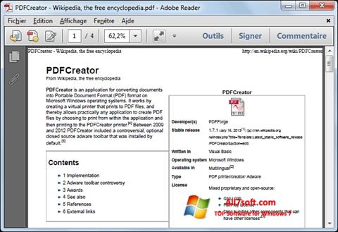 ภาพหน้าจอ PDFCreator สำหรับ Windows 7