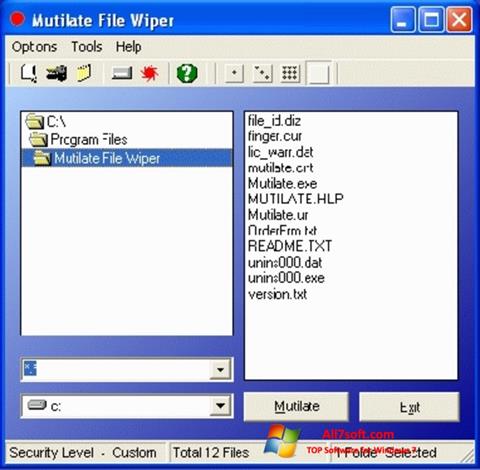 ภาพหน้าจอ Free File Wiper สำหรับ Windows 7