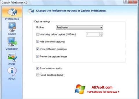 ภาพหน้าจอ Gadwin PrintScreen สำหรับ Windows 7