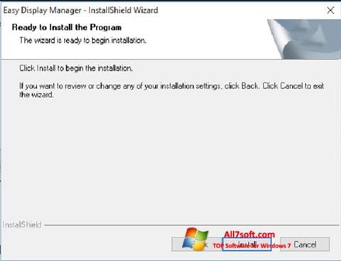 ภาพหน้าจอ Easy Display Manager สำหรับ Windows 7