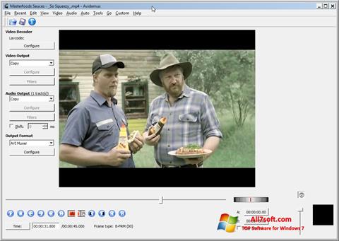 ภาพหน้าจอ Avidemux สำหรับ Windows 7