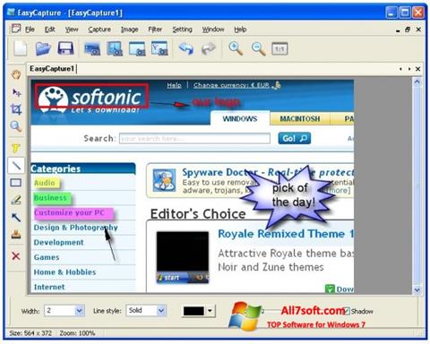 ภาพหน้าจอ EasyCapture สำหรับ Windows 7