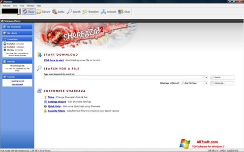 ภาพหน้าจอ Shareaza สำหรับ Windows 7