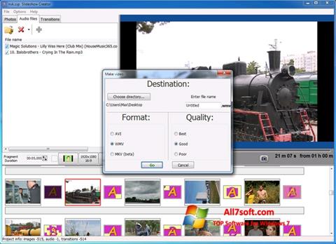 ภาพหน้าจอ Bolide Slideshow Creator สำหรับ Windows 7