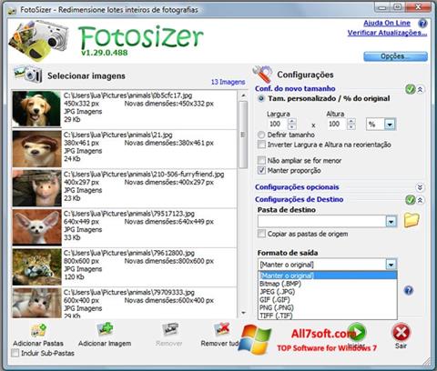 ภาพหน้าจอ Fotosizer สำหรับ Windows 7