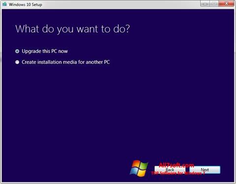 ภาพหน้าจอ Media Creation Tool สำหรับ Windows 7