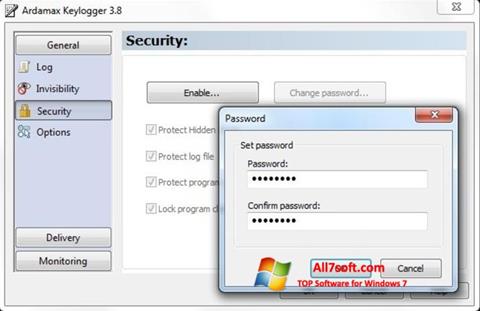 ภาพหน้าจอ Ardamax Keylogger สำหรับ Windows 7