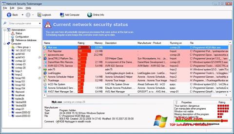 ภาพหน้าจอ Security Task Manager สำหรับ Windows 7