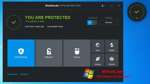 ภาพหน้าจอ Bitdefender สำหรับ Windows 7