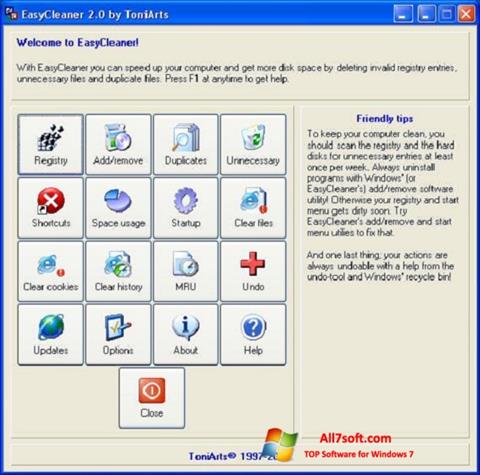 ภาพหน้าจอ EasyCleaner สำหรับ Windows 7