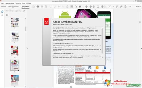 ภาพหน้าจอ Adobe Acrobat Reader DC สำหรับ Windows 7