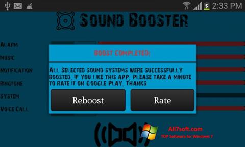 ภาพหน้าจอ Sound Booster สำหรับ Windows 7