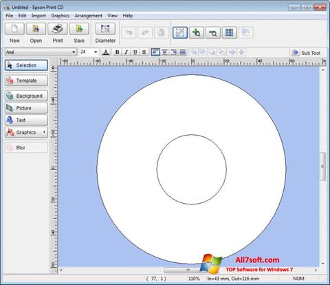 ภาพหน้าจอ EPSON Print CD สำหรับ Windows 7