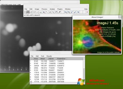 ภาพหน้าจอ ImageJ สำหรับ Windows 7