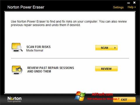 ภาพหน้าจอ Norton Power Eraser สำหรับ Windows 7