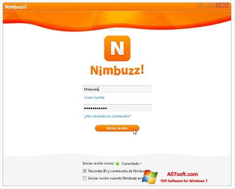 ภาพหน้าจอ Nimbuzz สำหรับ Windows 7