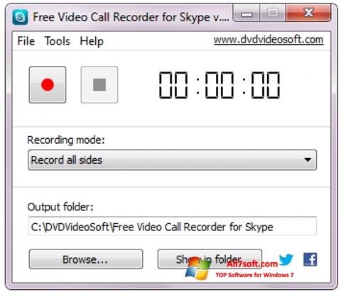 ภาพหน้าจอ Free Video Call Recorder for Skype สำหรับ Windows 7